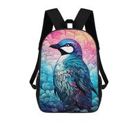 sinyumoney Colorful Abstract Penguin Art Sacs À Dos Pour Enfants, Cartables 3D Personnalisés Pour Garçons Et Filles, Grands Sacs À Dos Scolaires Décontractés 17inch