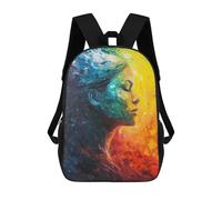 sinyumoney Colorful Abstract Portrait Painting Sac À Dos Scolaire Imprimé En 3D Pour Garçons Et Filles, Sac À Dos Pour Ordinateur Portable Pour Enfants/étudiants/adultes 17inch