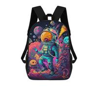 sinyumoney Colorful Astronaut in Space -6 Sac À Dos Scolaire Imprimé En 3D, Sac À Dos Tendance Pour Enfants, Sac À Dos Pour Garçons, Élèves Du Collège 17inch