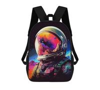 sinyumoney Colorful Astronaut in Space -7 Sac À Dos Scolaire Pour Enfants Imprimé En 3D, Idéal Pour Les Voyages Et Les Lectures, Pour Les Garçons Et Les Élèves Du Primaire 17inch