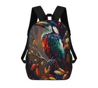sinyumoney Colorful Bird in Autumn Tree Sac À Dos Enfant, Cartable, Sacs À Dos Scolaires Imprimés En 3D Pour Élèves Du Primaire Et Du Collège, Cadeau D'anniversaire Pour Adolescents 17inch