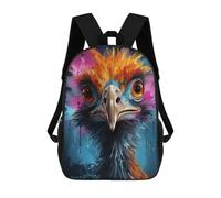 sinyumoney Colorful Bird Portrait-4 Sac À Dos Pour Garçons Et Adolescents, Sacs À Dos Pour Filles, Sacs À Dos Pour Tout-petits, Sacs À Livres Pour L'école Primaire Et Le Collège 17inch