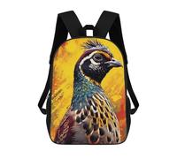 sinyumoney Colorful Bird Portrait Sac À Dos Scolaire Pour Enfants Imprimé En 3D, Idéal Pour Les Voyages Et Les Lectures, Pour Les Garçons Et Les Élèves Du Primaire 17inch