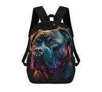sinyumoney Colorful Bulldog Portrait Sac À Dos Scolaire Pour Enfants, Imprimé En 3D, Tendance Et Décontracté, Pour Garçons, Élèves Du Primaire Et Du Collège 17inch
