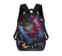 sinyumoney Colorful Butterfly Art Print-4 17inch Sacs À Dos Scolaires Imprimés En 3D - Sacs À Dos Tendance Pour Garçons Du Primaire Et Du Collège