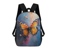 sinyumoney Colorful Butterfly Art Print Sacs À Dos 17 Pouces Pour Enfants, Sacs D'école Imprimés En 3D Pour Élèves Du Primaire Et Du Collège, Garçons Et Filles