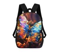 sinyumoney Colorful Butterfly Artwork -1 Sac À Dos Scolaire Pour Enfants, Sac À Dos De Voyage Décontracté, Grand Sac À Dos Pour Garçons Et Filles 17inch