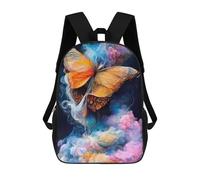 sinyumoney Colorful Butterfly Dreamscape Sac À Dos Scolaire Pour Enfants, Imprimé En 3D, Tendance Et Décontracté, Pour Garçons, Élèves Du Primaire Et Du Collège 17inch