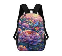 sinyumoney Colorful Butterfly Garden-8 Sac À Dos Scolaire Pour Enfants, 43 Cm (17 Pouces), Imprimé En 3D, Pour Garçons, Élèves Du Primaire Et Du Collège
