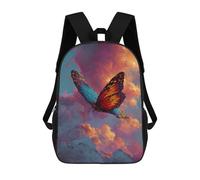 sinyumoney Colorful Butterfly Sky Art Print Sac À Dos Pour Garçons Et Adolescents, Sacs À Dos Pour Filles, Sacs À Dos Pour Tout-petits, Sacs À Livres Pour L'école Primaire Et Le Collège 17inch