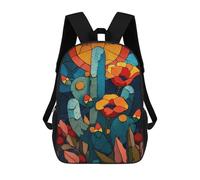 sinyumoney Colorful Cactus Garden Artwork Sac À Dos Scolaire Imprimé En 3D, Sac À Dos Tendance Pour Enfants, Sac À Dos Pour Garçons, Élèves Du Collège 17inch