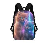sinyumoney Colorful Cat Brothers Sac À Dos Scolaire Imprimé En 3D, Sac À Dos Décontracté Pour Enfants, Sac D'école Imprimé En 3D Pour Garçons, Primaire Et Collège 17inch