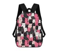 sinyumoney Colorful Cat Pattern Sac À Dos En Peluche À Motif Dessin Animé, Sac À Dos 3D Pour Enfants, Idée Cadeau D'anniversaire Pour Garçons Et Filles 17inch