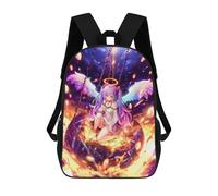 sinyumoney Colorful Cat Portrait Artwork-1 Sac à dos Enfants Sac d'école Garçons Dessin animé Impression 3D Étudiant Sac à dos d'école Ordinateur portable Sac à dos pour garçons et filles, Angel in