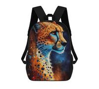 sinyumoney Colorful Cheetah Portrait Sacs À Dos Imprimés En 3D Pour Enfants, Sacs D'école Tendance Pour Garçons, Élèves Du Primaire Et Du Collège 17inch