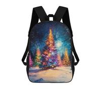 sinyumoney Colorful Christmas Tree Night Scene -1 Sacs À Dos Pour Enfants, Sac À Dos Scolaire Imprimé En 3D Pour Enfants, Sac À Dos De Voyage, Sac À Livres Pour Enfants 17inch Sac D'école