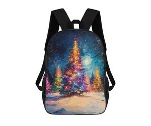 sinyumoney Colorful Christmas Tree Night Scene -1 Sacs À Dos Pour Enfants, Sac À Dos Scolaire Imprimé En 3D Pour Enfants, Sac À Dos De Voyage, Sac À Livres Pour Enfants 17inch Sac D'école