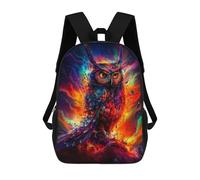 sinyumoney Colorful Cosmic Owl -7 Sacs À Dos Pour Enfants, Cartables 3D Personnalisés Pour Garçons Et Filles, Grands Sacs À Dos Scolaires Décontractés 17inch