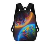 sinyumoney Colorful Cosmic Planets Sacs À Dos Pour Enfants, Cartables 3D Personnalisés Pour Garçons Et Filles, Grands Sacs À Dos Scolaires Décontractés 17inch