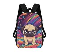 sinyumoney Colorful Cute Pug Sacs À Dos Pour Enfants, Sac D'école Imprimé En 3D, Cartable Pour Enfants, Sac De Voyage, Sac À Dos Garçon Fille, Sac D'école Pour Enfants 17inch