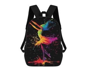 sinyumoney Colorful Dance Silhouette Sacs À Dos Imprimés En 3D Pour Enfants, Sacs D'école Tendance Pour Garçons, Sacs De Voyage, Sacs Scolaires Pour Élèves Du Primaire 17inch