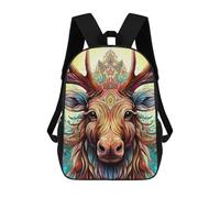 sinyumoney Colorful Deer Portrait-13 Sac À Dos Scolaire Imprimé En 3D Pour Garçons Et Filles, Sac À Dos Pour Enfants, Sac De Voyage 17inch