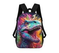 sinyumoney Colorful Dinosaur Artwork Sac À Dos Imprimé En 3D, Sac D'école Décontracté Et Tendance Pour Enfants, Sac D'école Pour Garçons, Collégiens 17inch