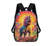 sinyumoney Colorful Dinosaur Fantasy Scene Sacs À Dos Scolaires Pour Garçons Et Filles, Sacs À Dos Décontractés Pour Le Sport, Sacs À Dos De Grande Capacité Pour L'école Primaire 17inch