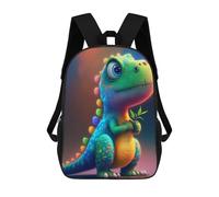 sinyumoney Colorful Dinosaur Holding Plant Sac À Dos Imprimé Pour Enfants, Sac D'école, Sac De Voyage Pour Adultes Et Enfants 17inch