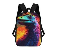 sinyumoney Colorful Dinosaur Portrait Sacs À Dos Imprimés En 3D Pour Enfants, Sacs D'école Tendance Pour Garçons, Élèves Du Primaire Et Du Collège 17inch