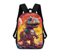 sinyumoney Colorful Dinosaur Robot Artwork Sacs À Dos Pour Enfants, Sac À Dos Scolaire Imprimé En 3D Pour Enfants, Sac À Dos De Voyage, Sac À Livres Pour Enfants 17inch Sac D'école