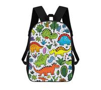 sinyumoney Colorful Dinosaur Sticker Set Sacs À Dos Scolaires Pour Garçons Et Filles, Sacs À Dos Décontractés Pour Le Sport, Sacs À Dos De Grande Capacité Pour L'école Primaire 17inch