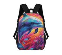 sinyumoney Colorful Dolphin Dreamscape Sac À Dos Imprimé 3D Pour Enfants, Sac À Dos Léger Pour Écoliers Et Écoliers, Sac À Goûter Pour La Crèche 17inch