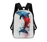 sinyumoney Colorful Dolphin Watercolor Art Print Sac À Dos Imprimé En 3D, Sac D'école Décontracté Et Tendance Pour Enfants, Sac D'école Pour Garçons, Collégiens 17inch