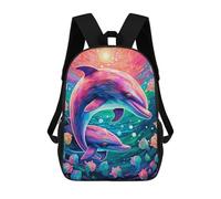 sinyumoney Colorful Dolphins Underwater-9 Sac À Dos Scolaire Pour Enfants, Sac À Dos De Voyage Décontracté, Grand Sac À Dos Pour Garçons Et Filles 17inch