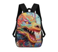sinyumoney Colorful Dragon Artwork-12 Sac À Dos Pour Garçons Et Adolescents, Sacs À Dos Pour Filles, Sacs À Dos Pour Tout-petits, Sacs À Livres Pour L'école Primaire Et Le Collège 17inch