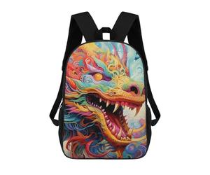 sinyumoney Colorful Dragon Artwork-12 Sac À Dos Pour Garçons Et Adolescents, Sacs À Dos Pour Filles, Sacs À Dos Pour Tout-petits, Sacs À Livres Pour L'école Primaire Et Le Collège 17inch