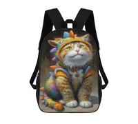 sinyumoney Colorful Dragon Cat Costume Sacs À Dos Pour Enfants 17inch Sac À Dos Scolaire, Sac D'école Imprimé En 3D Pour Garçons, Élèves Du Primaire Et Du Collège