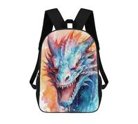 sinyumoney Colorful Dragon Illustration Sacs À Dos Décontractés Pour Enfants, Sacs D'école Pour Adolescents, Filles Et Garçons, Sacs À Dos Pour Livres 17inch