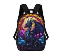 sinyumoney Colorful Dragon Sac À Dos Enfant, Sac D'école, Sac À Dos Imprimé 3D Avec Motif De Dessin Animé, Grande Capacité, Pour Garçons Et Filles 17inch