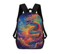 sinyumoney Colorful Dragon Sky Artwork Sac À Dos Scolaire Pour Enfants, Sac À Dos De Voyage Décontracté, Grand Sac À Dos Pour Garçons Et Filles 17inch