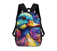 sinyumoney Colorful Duck Artwork-2 Sac À Dos Imprimé Pour Enfants, Sac D'école, Sac De Voyage Pour Adultes Et Enfants 17inch