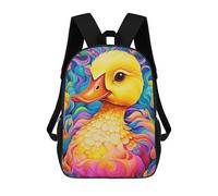sinyumoney Colorful Duck Illustration-1 Sac À Dos Scolaire Pour Enfants, Imprimé En 3D, Pour Garçons, Élèves Du Primaire Et Du Collège 17inch