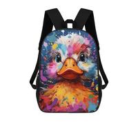 sinyumoney Colorful Duck Painting Sac À Dos Imprimé En 3D, Sac D'école Décontracté Et Tendance Pour Enfants, Sac D'école Pour Garçons, Collégiens 17inch