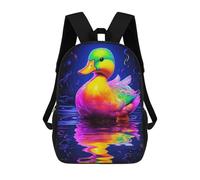 sinyumoney Colorful Duck Reflection Sacs À Dos, Sac À Dos Enfant, Sac D'école, Sac À Dos De Voyage Imprimé En 3D, Accessoire De Mode, Sac À Dos Imperméable Pour Enfants 17inch