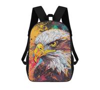 sinyumoney Colorful Eagle Art Print-1 17inch Sac À Dos Scolaire Imprimé En 3D Pour Enfants, Style Décontracté Et Tendance, Idéal Pour Les Voyages Et Les Études.