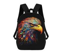 sinyumoney Colorful Eagle Art Print-3 Sacs À Dos Pour Enfants, Sac À Dos Scolaire Imprimé En 3D Pour Enfants, Sac À Dos De Voyage, Sac À Livres Pour Enfants 17inch Sac D'école