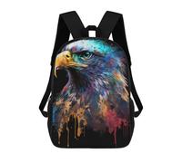 sinyumoney Colorful Eagle Art Print Sac À Dos Scolaire Imprimé En 3D Pour Garçons Et Filles, Sac À Dos Pour Enfants, Sac De Voyage 17inch