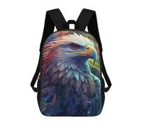 sinyumoney Colorful Eagle Illustration-1 Sacs À Dos Tendance Imprimés En 3D 17inch Sac D'école Décontracté Pour Enfants, Garçons, Élèves Du Primaire Et Du Collège