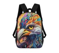sinyumoney Colorful Eagle Portrait-8 Sac À Dos Imprimé 3D Pour Enfants, Sac À Dos Léger Pour Écoliers Et Écoliers, Sac À Goûter Pour La Crèche 17inch